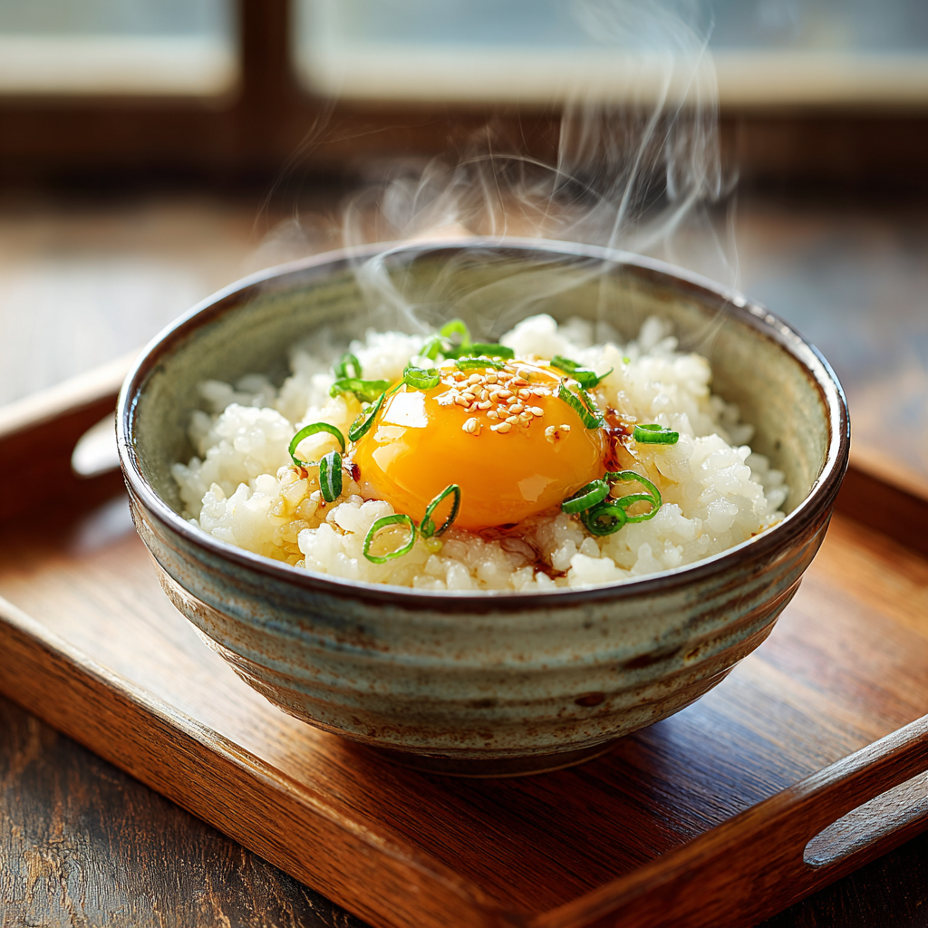 Tamago Kake Gohan (TKG Japanese Egg on Rice) Recipe - Recipe Image