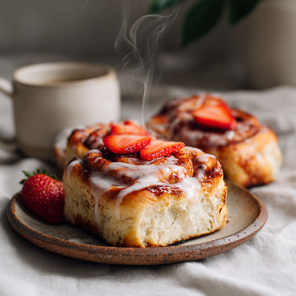 Strawberry Cinnamon Rolls Recipe - Recipe Image