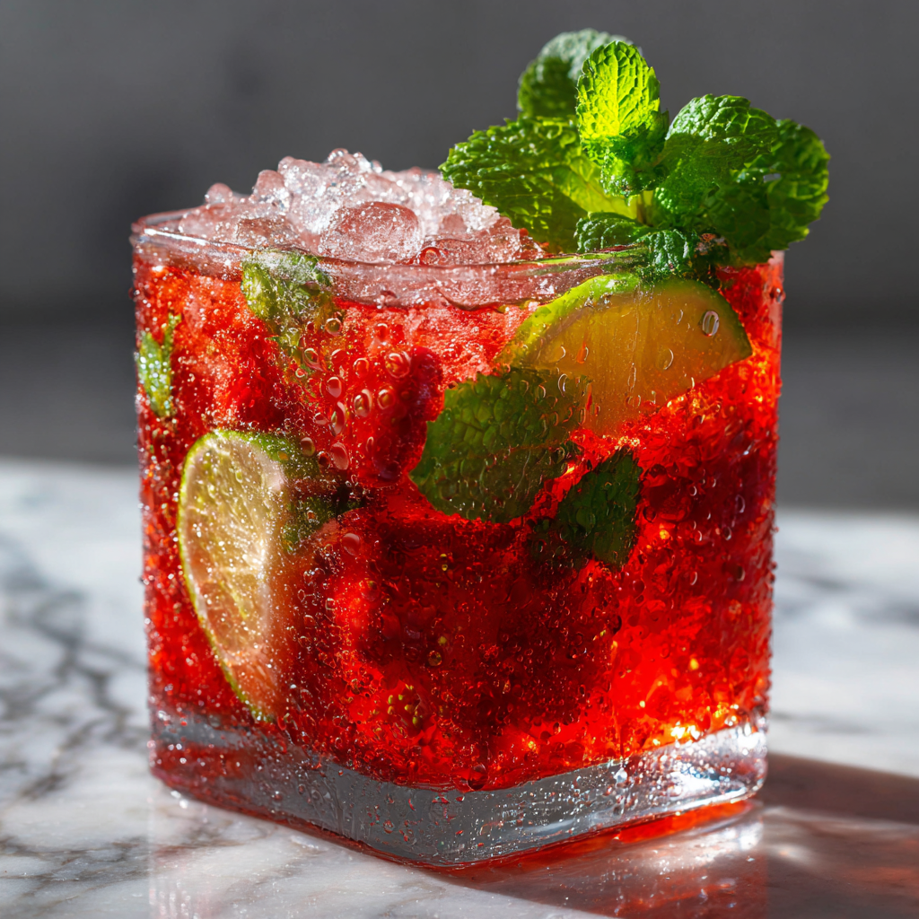 Nonalcoholic Strawberry Mojito Recipe - Recipe Image