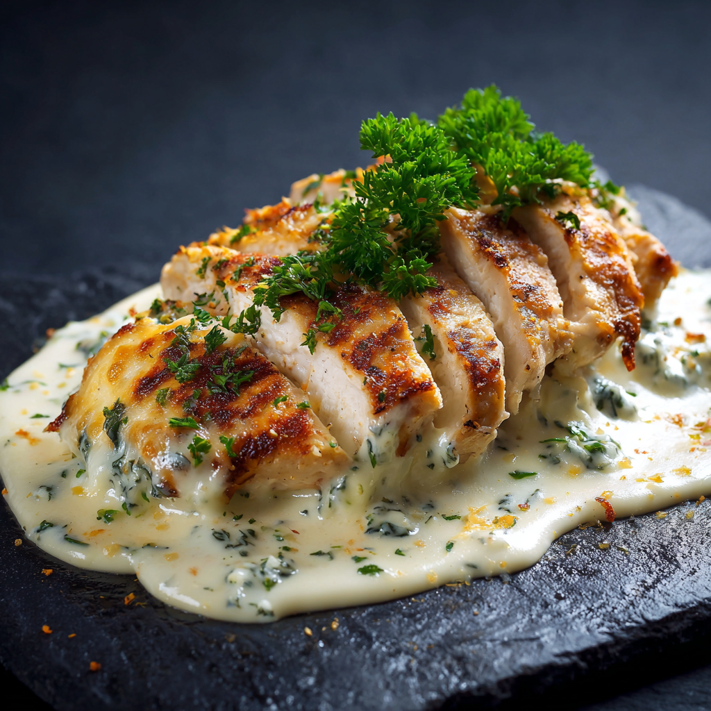 Chicken Alfredo Pizza Recipe - Recipe Image