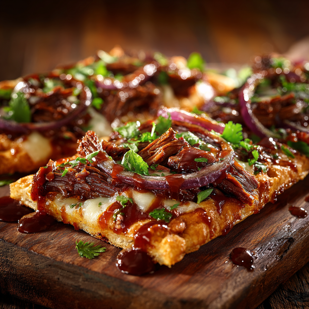 BBQ Beef Pizza Recipe - Recipe Image