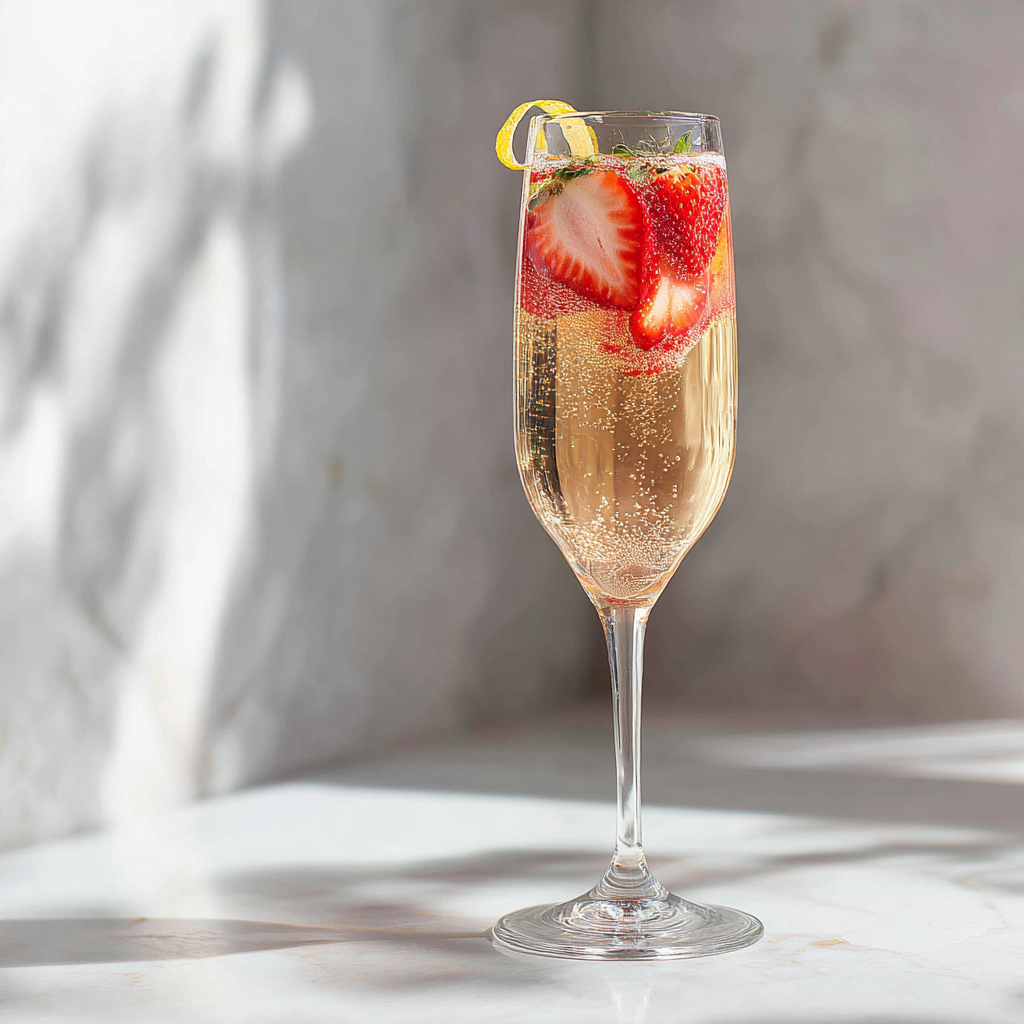 Strawberry Limoncello Prosecco Recipe - Recipe Image