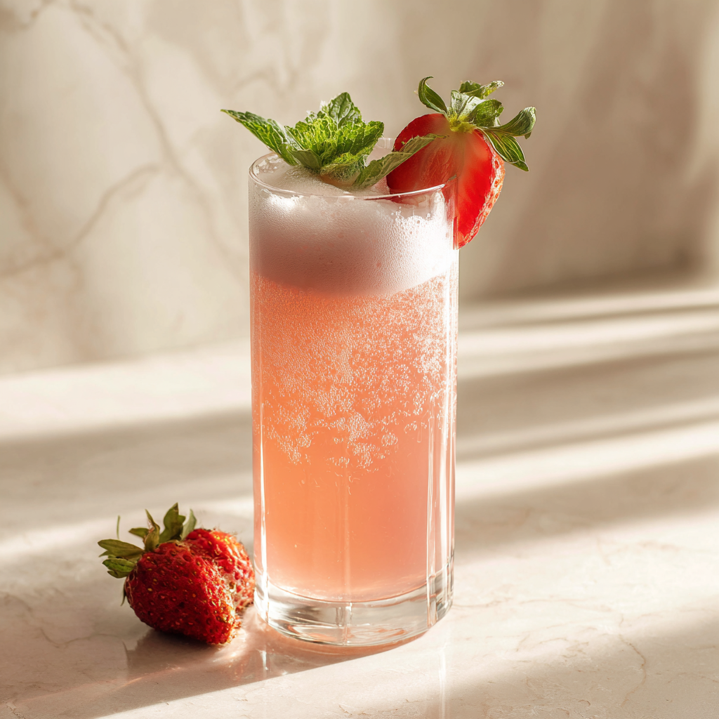 Strawberry Gin Fizz Recipe - Recipe Image