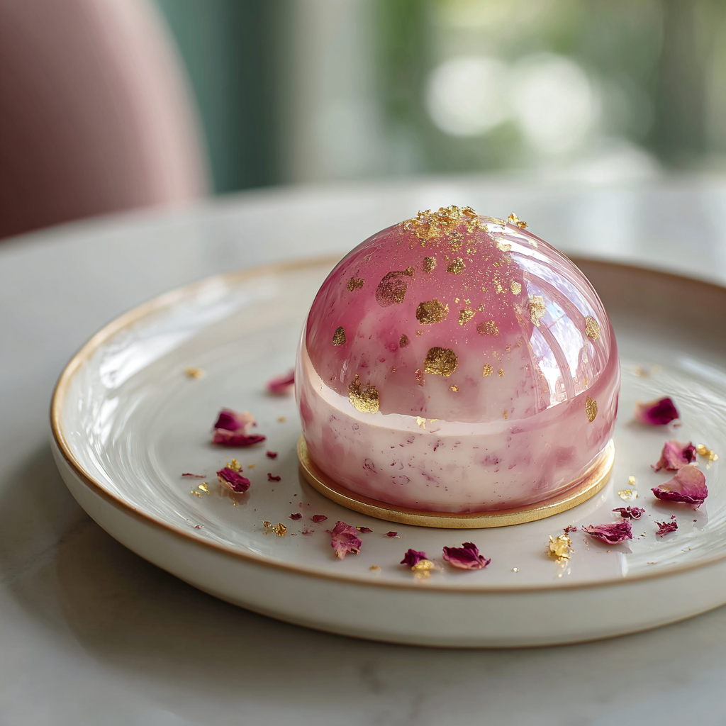 Lychee Rose Crystal Dome Recipe - Recipe Image