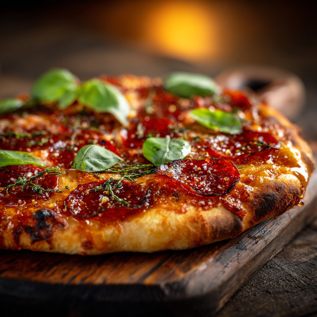 Hot Honey Pepperoni Pizza Recipe - Recipe Image