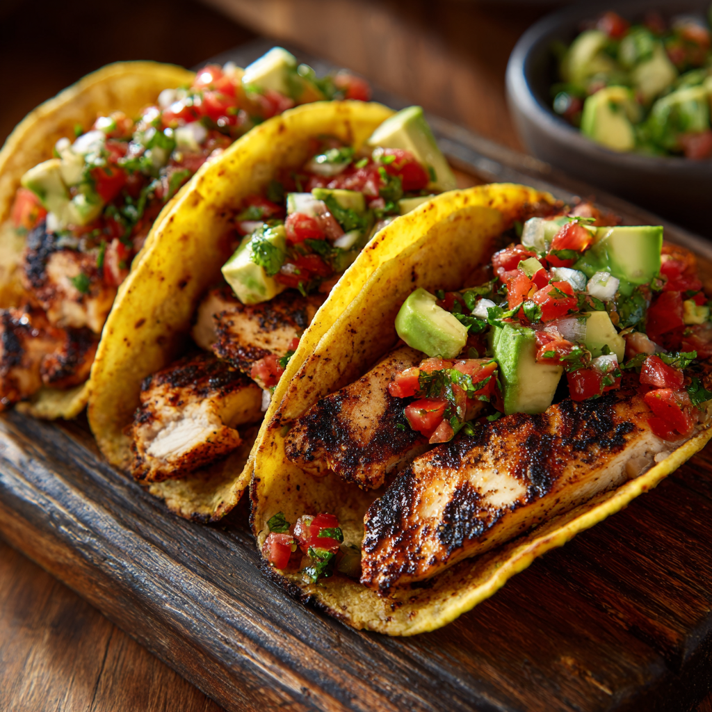 Chili Lime Grilled Chicken Tacos Recipe - Recipe Image