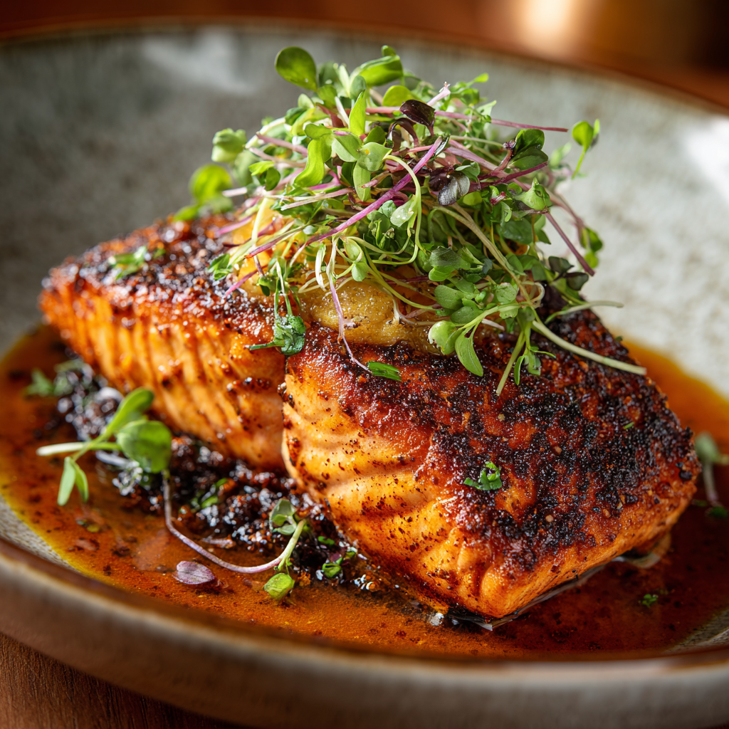 Cajun Blackened Salmon with Chili Butter Recipe - Recipe Image