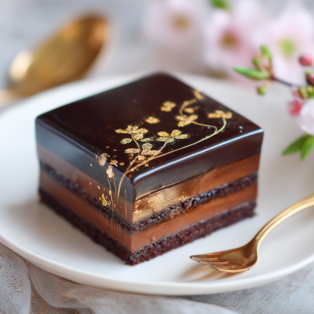 Dark Chocolate Mirror Glaze Cake Recipe 2 Dark Chocolate Mirror Glaze Cake Recipe - Recipe Image