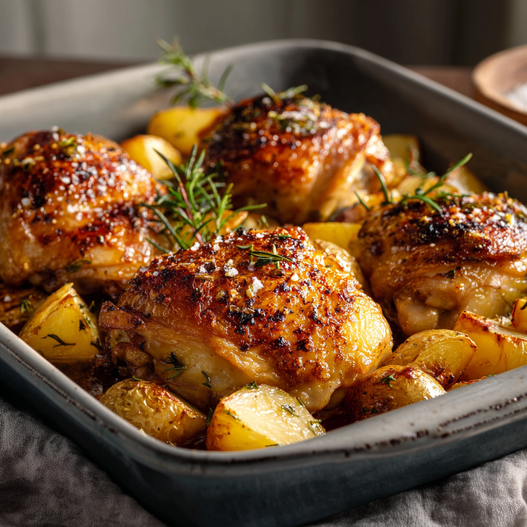Baked Chicken and Potatoes Recipe - Recipe Image
