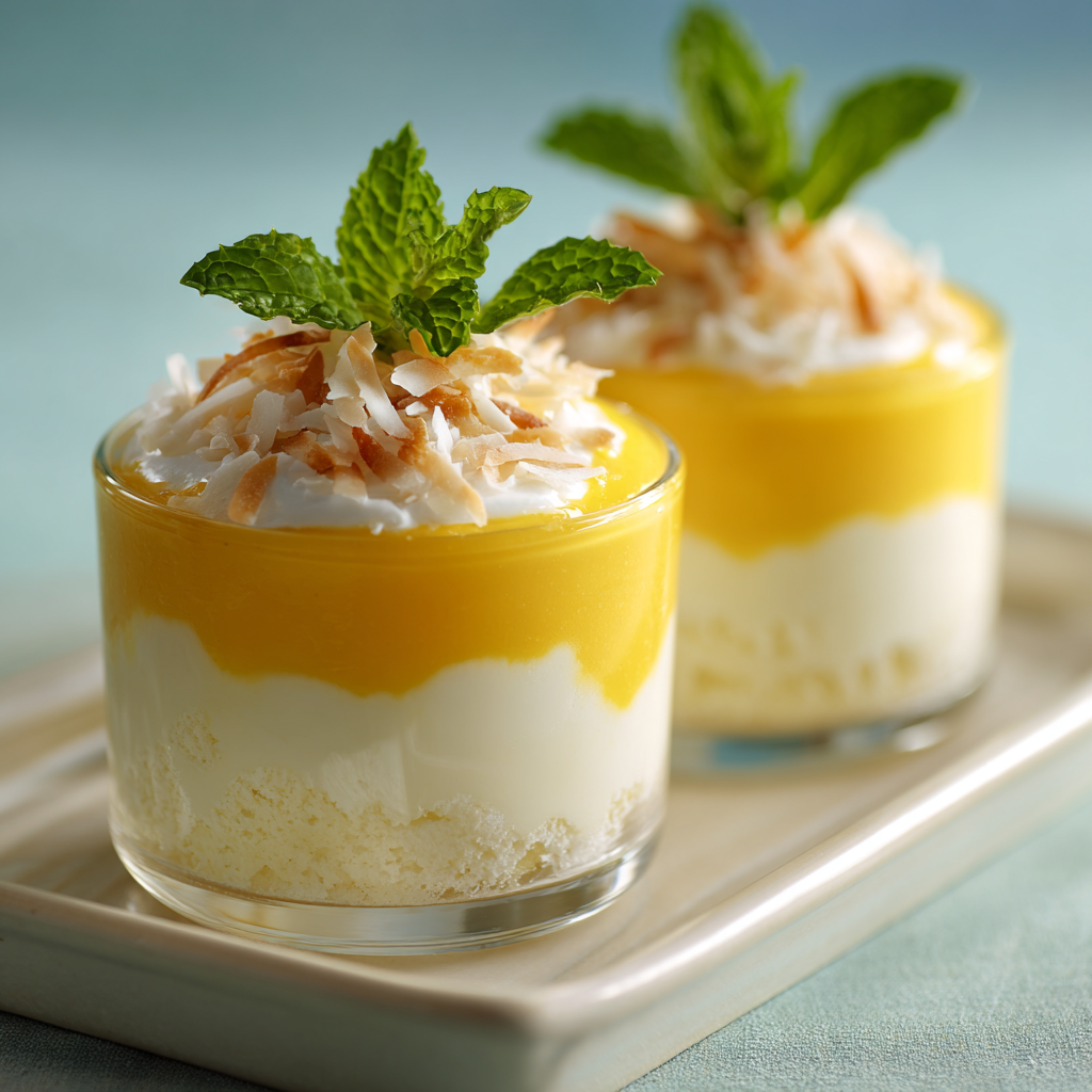Mango Coconut Tres Leches Cups Recipe 2 Mango Coconut Tres Leches Cups Recipe - Recipe Image