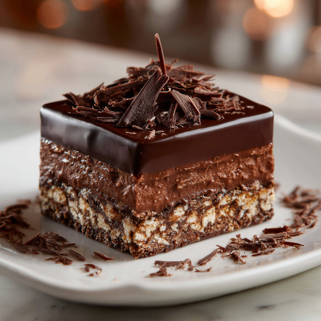 No-Bake Chocolate Biscuit Cake Recipe - Recipe Image