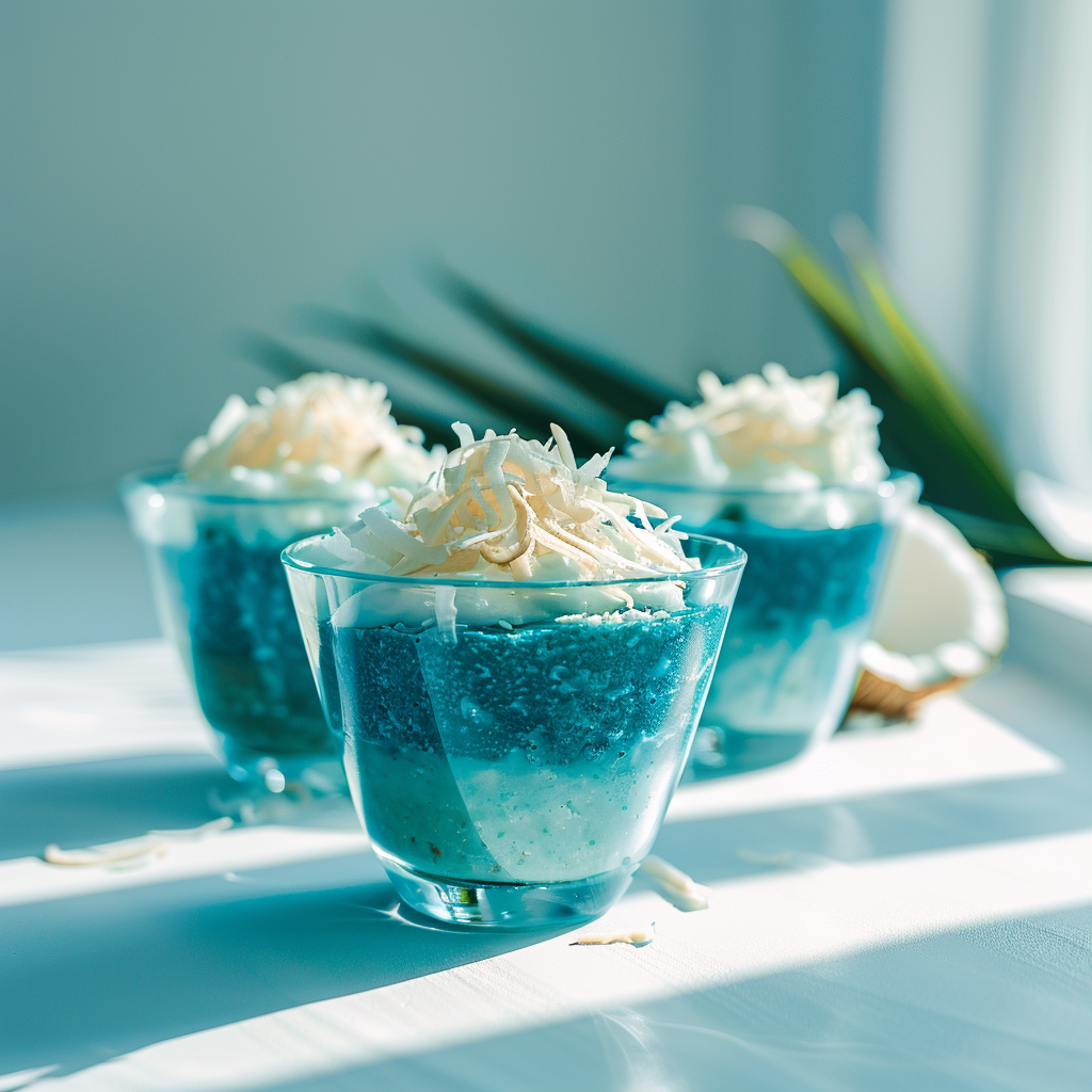 Blue Spirulina Coconut Cups: Ocean Freshness Recipe - Recipe Image