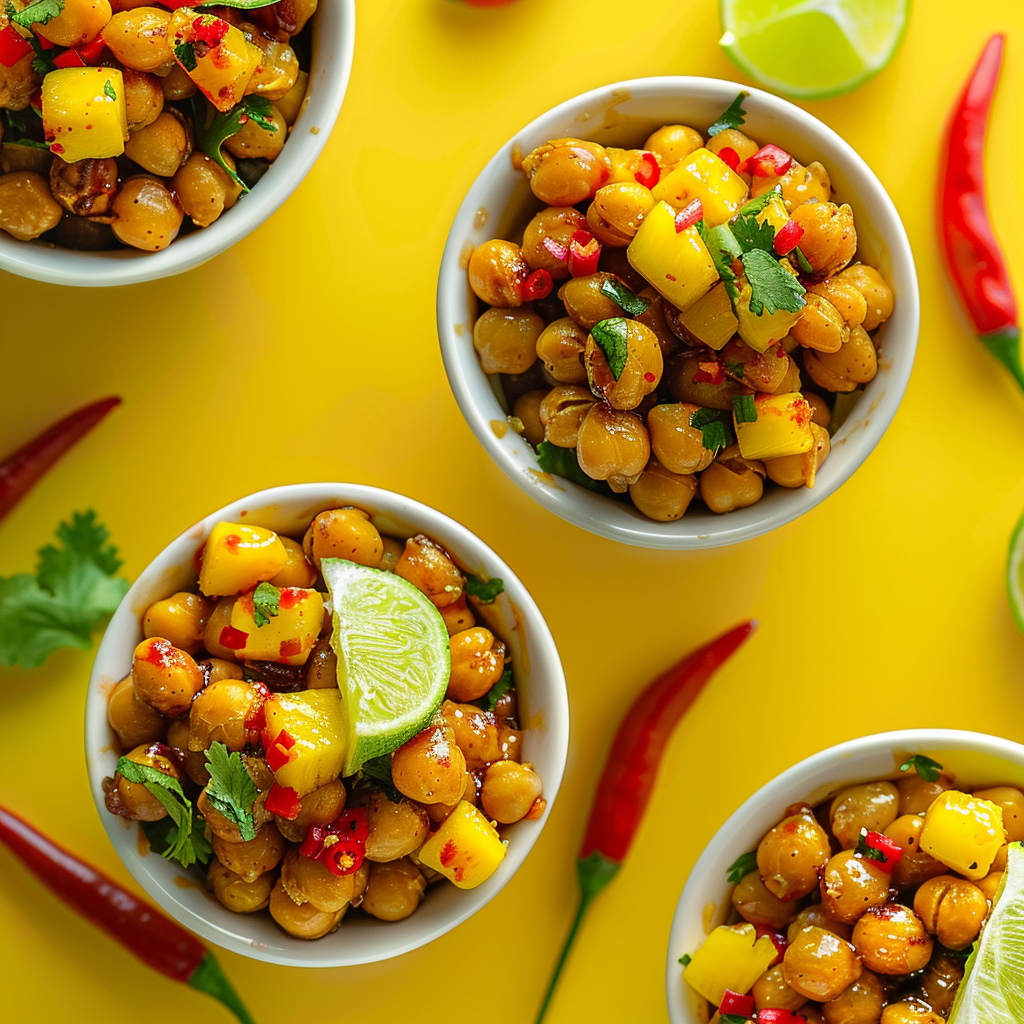 Mango Chili Chickpea Cups: Sweet Heat Snack Recipe - Recipe Image