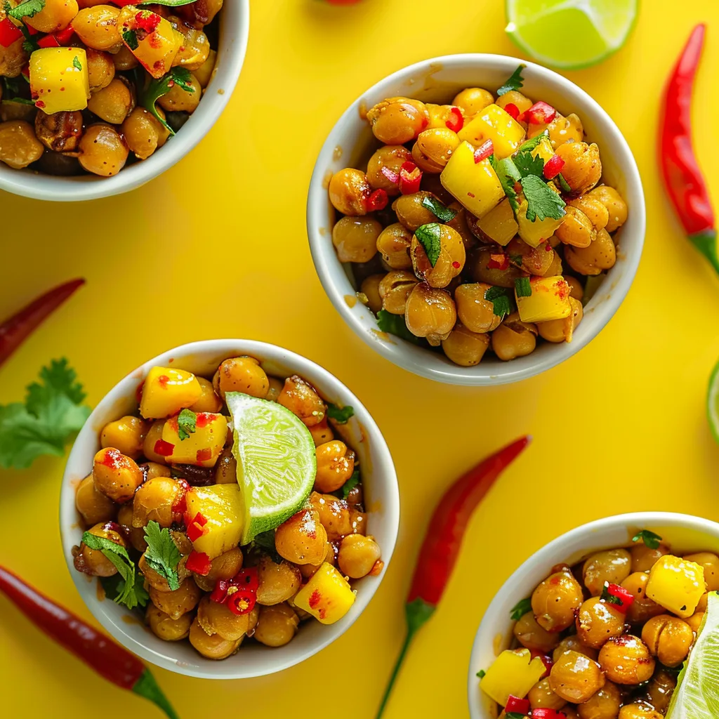 Mango Chili Chickpea Cups: Sweet Heat Snack Recipe 2 Mango Chili Chickpea Cups: Sweet Heat Snack Recipe - Recipe Image