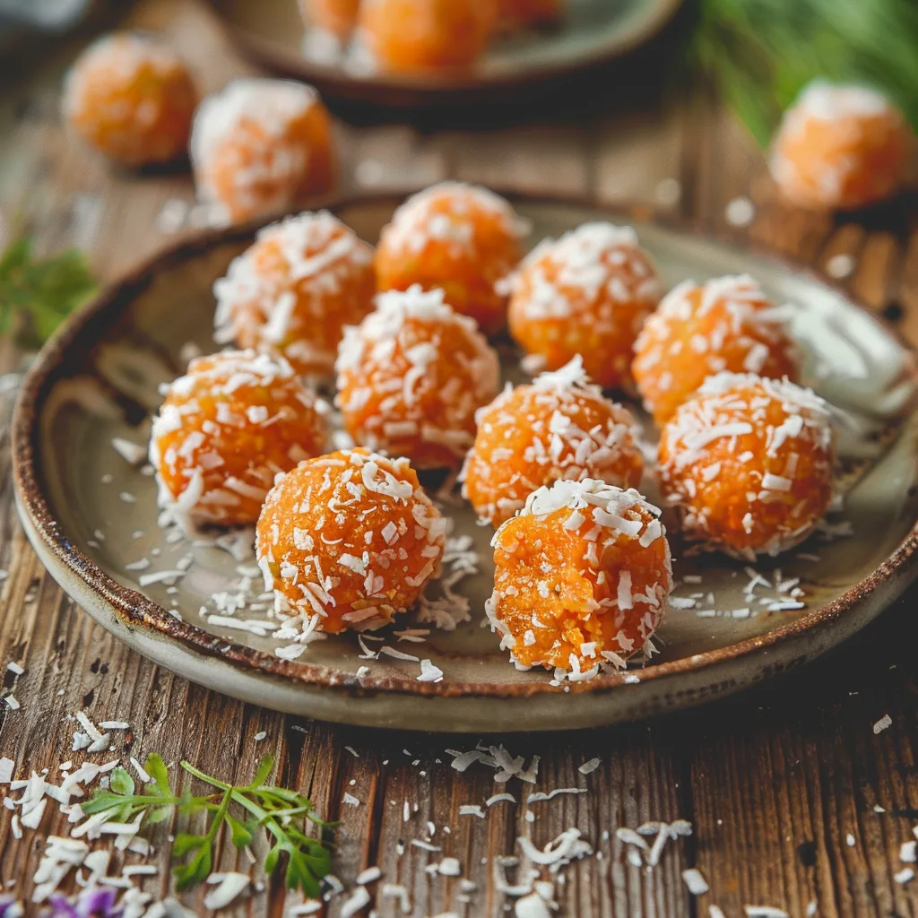 Carrot Coconut Energy Balls: Orange Power Bites Recipe - Recipe Image