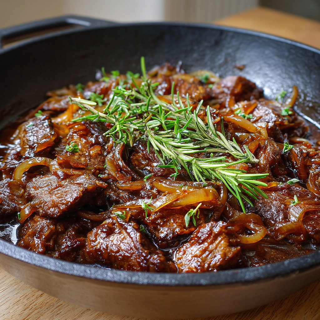Beef with Caramelized Onions: Deep Savory Delight Recipe - Recipe Image