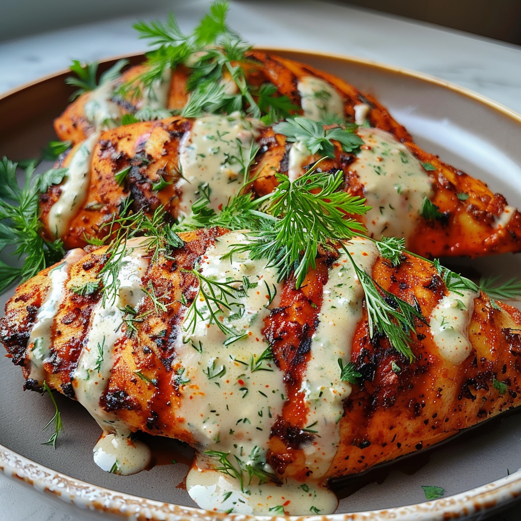 Smoky Paprika Chicken with Creamy Herb Sauce Recipe - Recipe Image