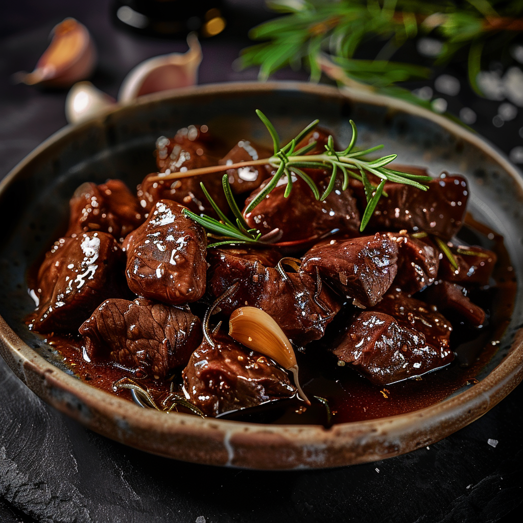 Slow Braised Garlic Beef Chunks Recipe - Recipe Image