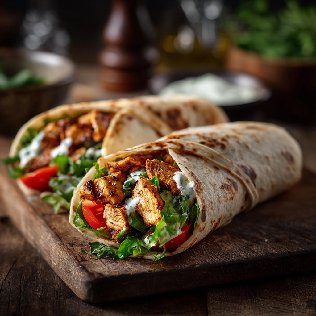 Chicken Shawarma Wrap Recipe - Recipe Image