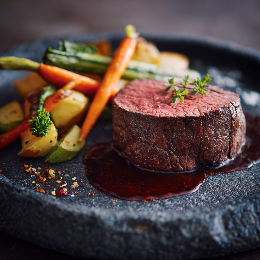 Beef Tenderloin with Red Wine Reduction Recipe - Recipe Image