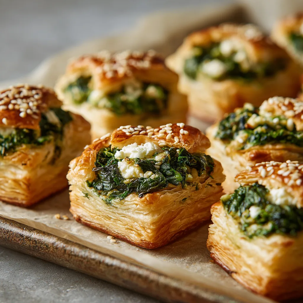 Spinach & Feta Puff Pastry Bites Recipe 3 Spinach & Feta Puff Pastry Bites Recipe - Recipe Image
