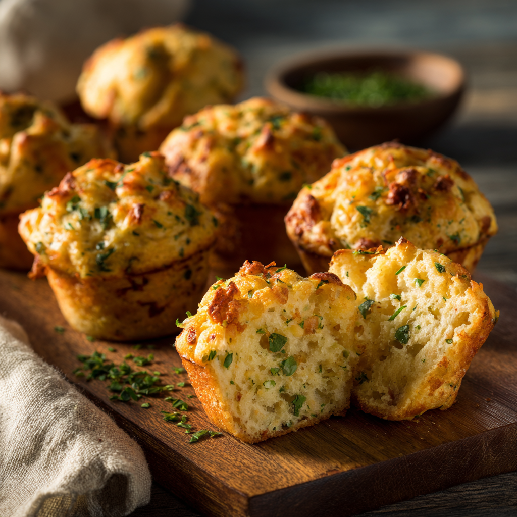 Cheese & Herb Savory Muffins Recipe - Recipe Image