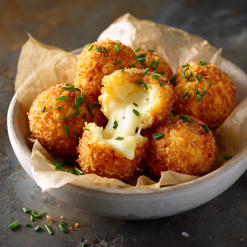Potato & Cheese Croquettes Recipe 3 Potato & Cheese Croquettes Recipe - Recipe Image