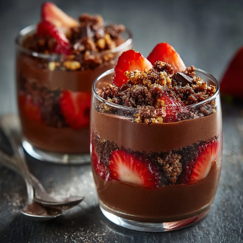 Chocolate Strawberry Crunch Cups Recipe 3 Chocolate Strawberry Crunch Cups Recipe - Recipe Image