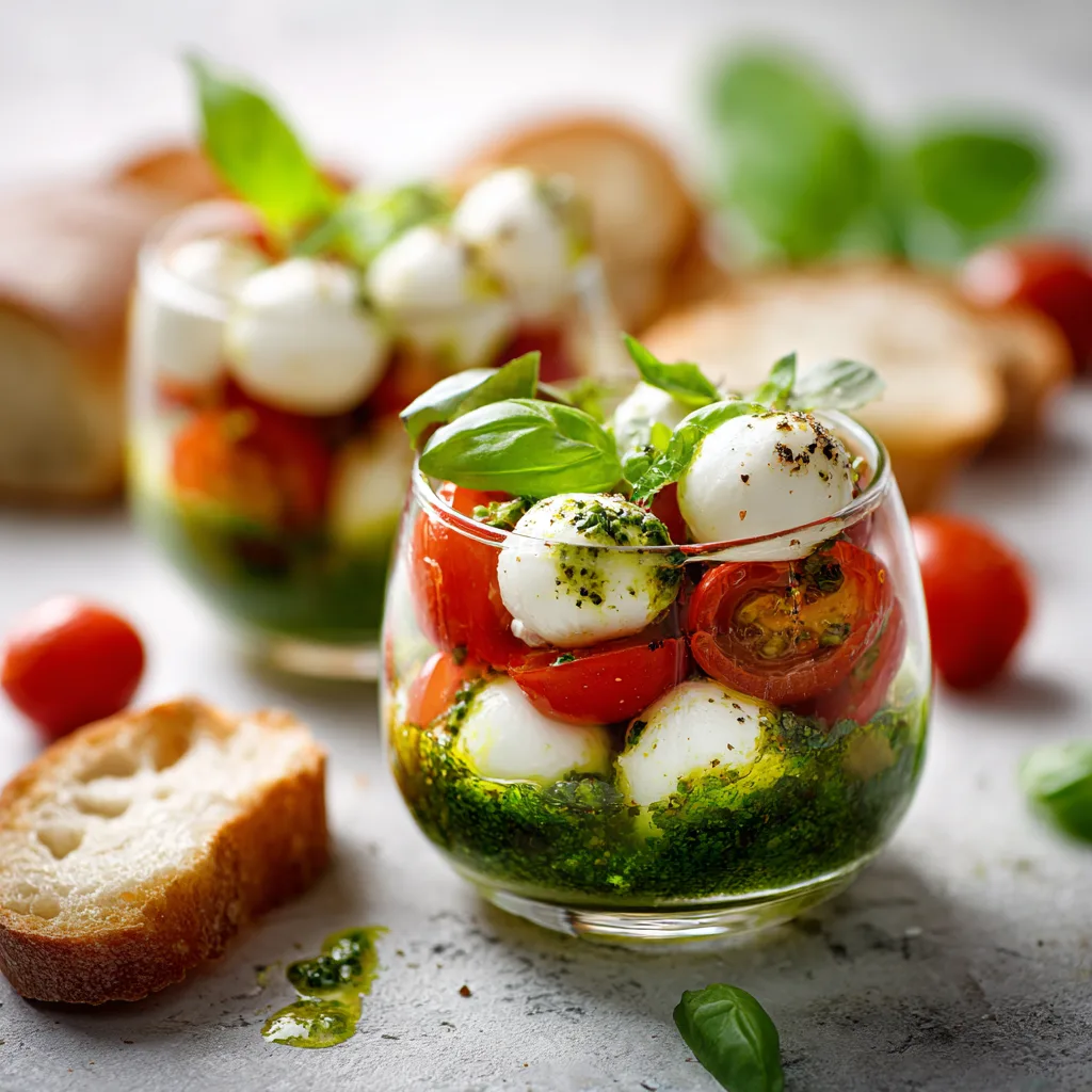 Caprese Pesto Cups Recipe 3 Caprese Pesto Cups Recipe - Recipe Image