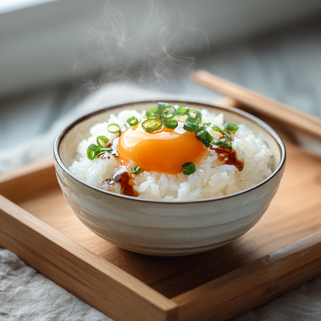 Tamago Kake Gohan (TKG Japanese Egg on Rice) Recipe - Recipe Image
