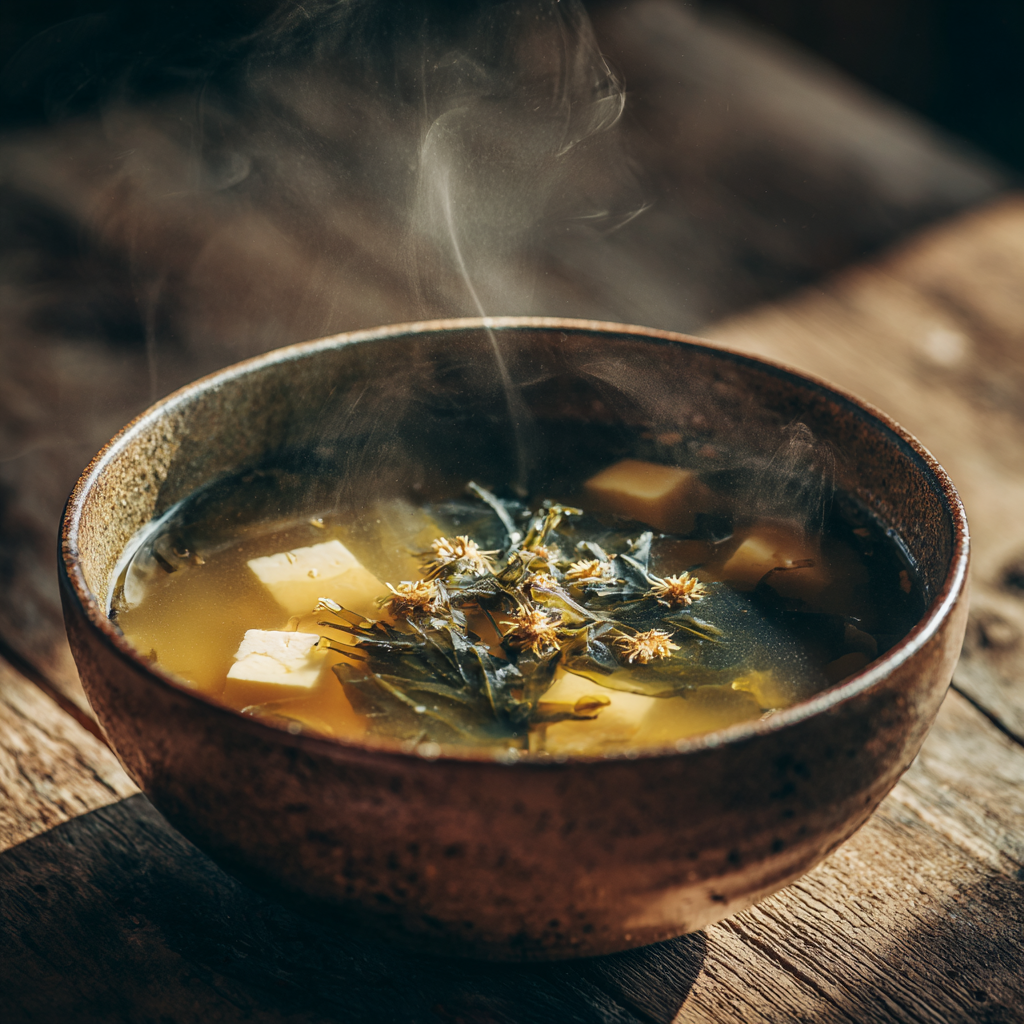 Homemade Miso Soup with Ginger (Vegan) Recipe - Recipe Image