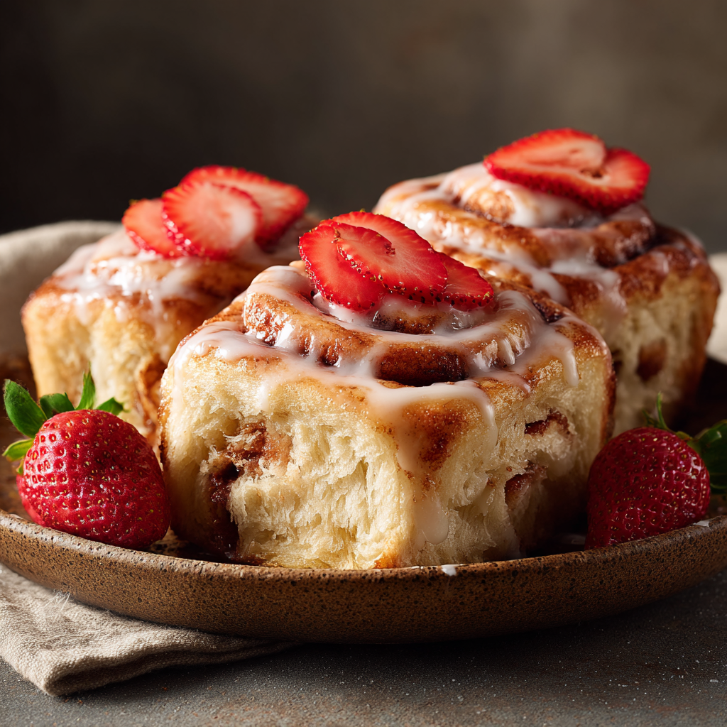 Strawberry Cinnamon Rolls Recipe - Recipe Image