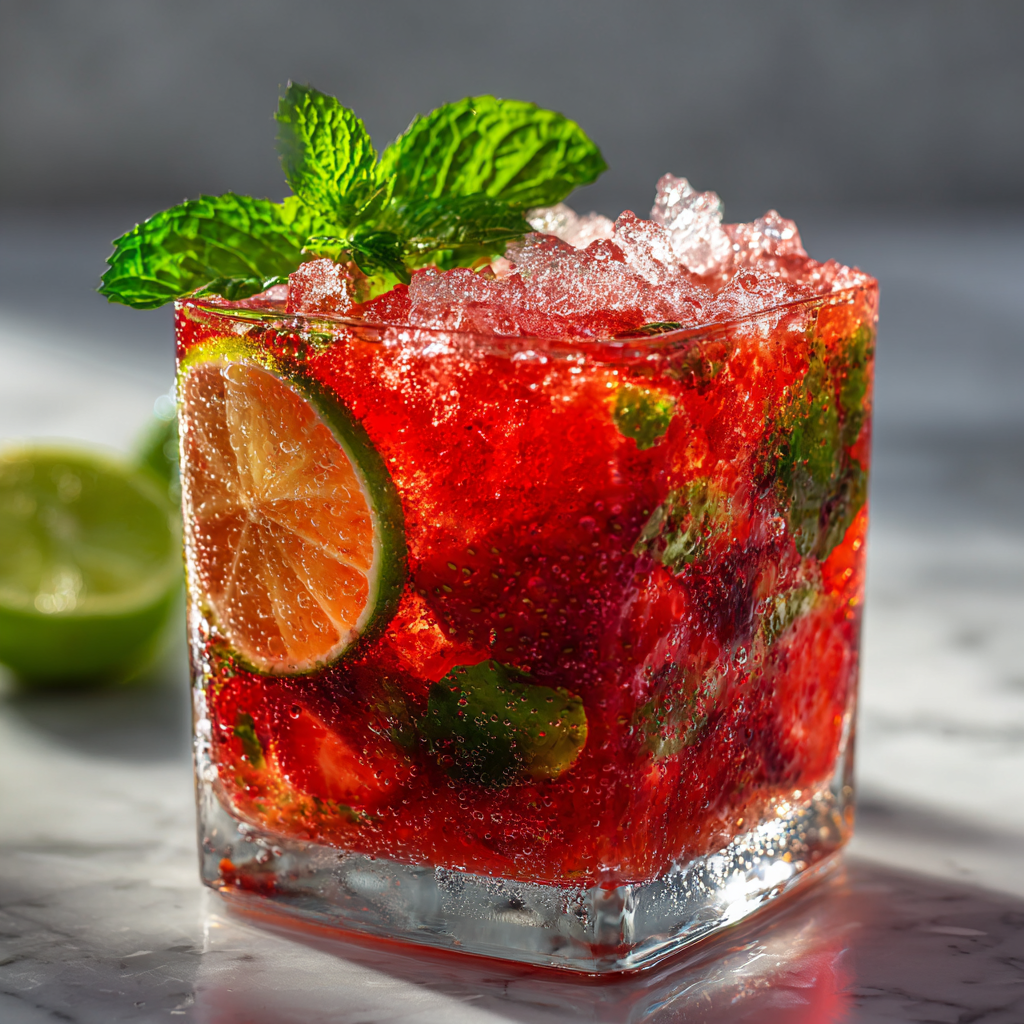 Nonalcoholic Strawberry Mojito Recipe - Recipe Image