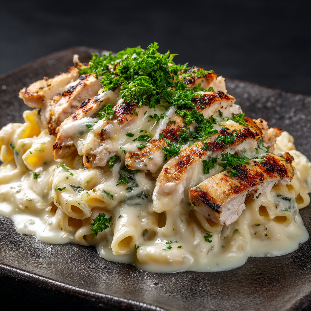 Chicken Alfredo Pizza Recipe - Recipe Image