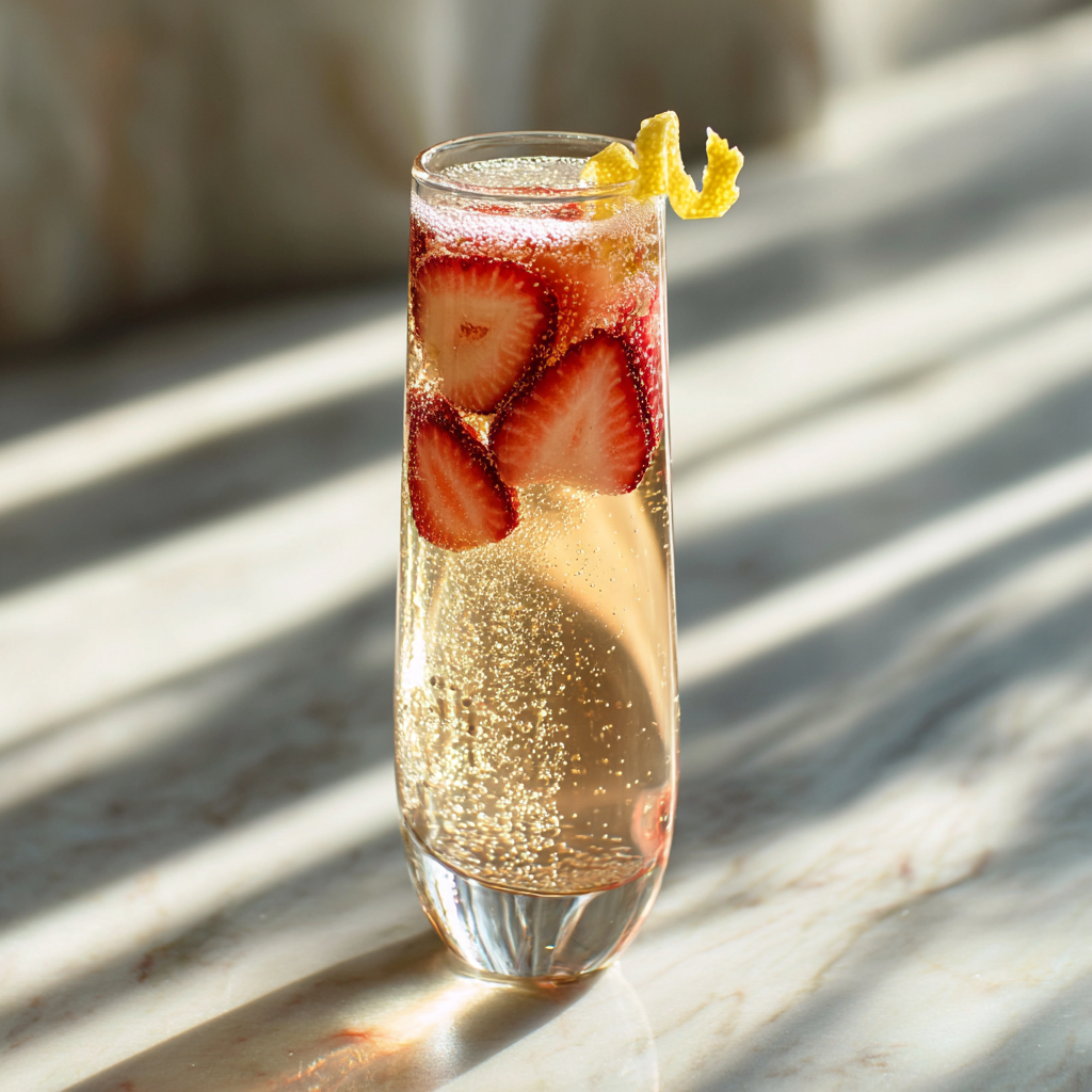 Strawberry Limoncello Prosecco Recipe - Recipe Image