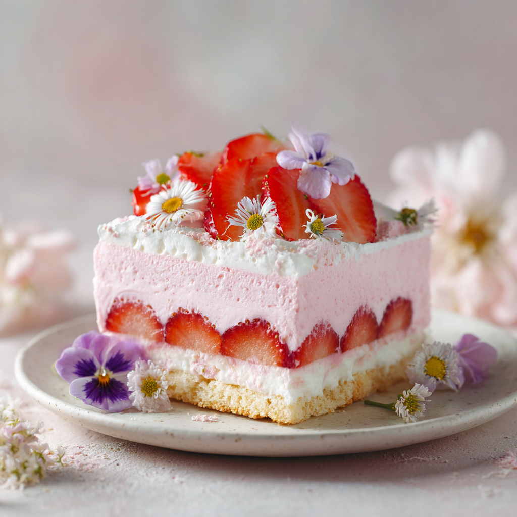 Strawberry Cloud Cheesecake Recipe 3 Strawberry Cloud Cheesecake Recipe - Recipe Image