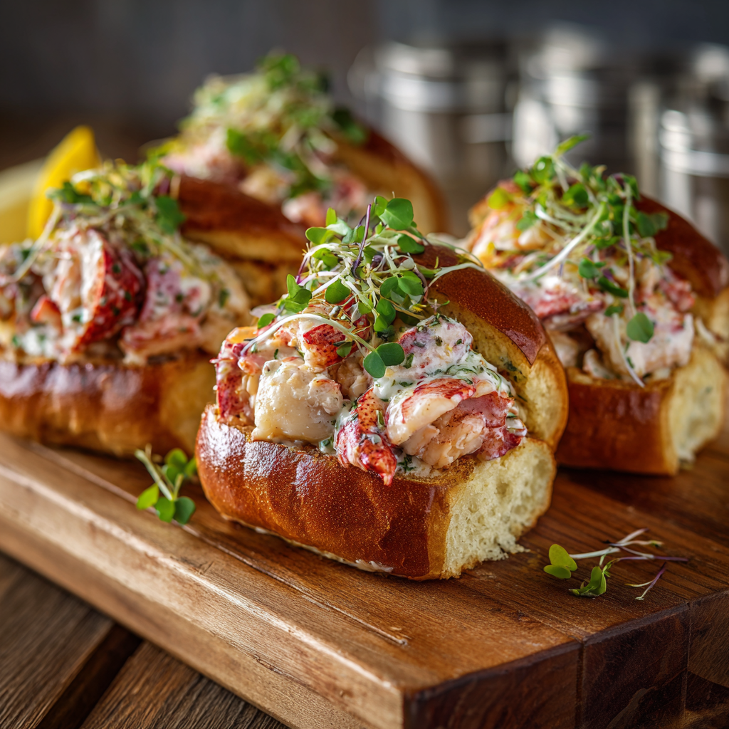 Spicy Lobster Garlic Butter Rolls Recipe - Recipe Image