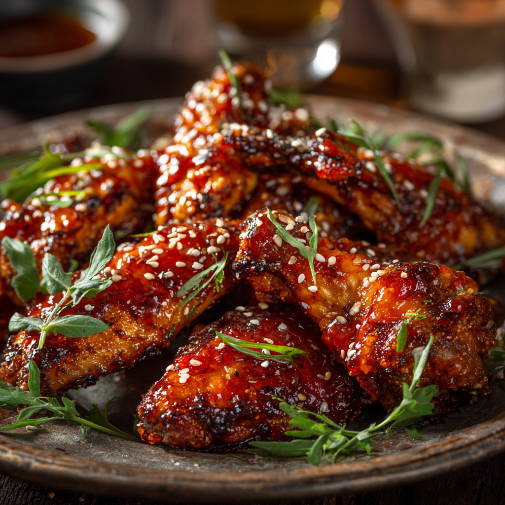 Fiery Mango Habanero Glazed Wings Recipe - Recipe Image