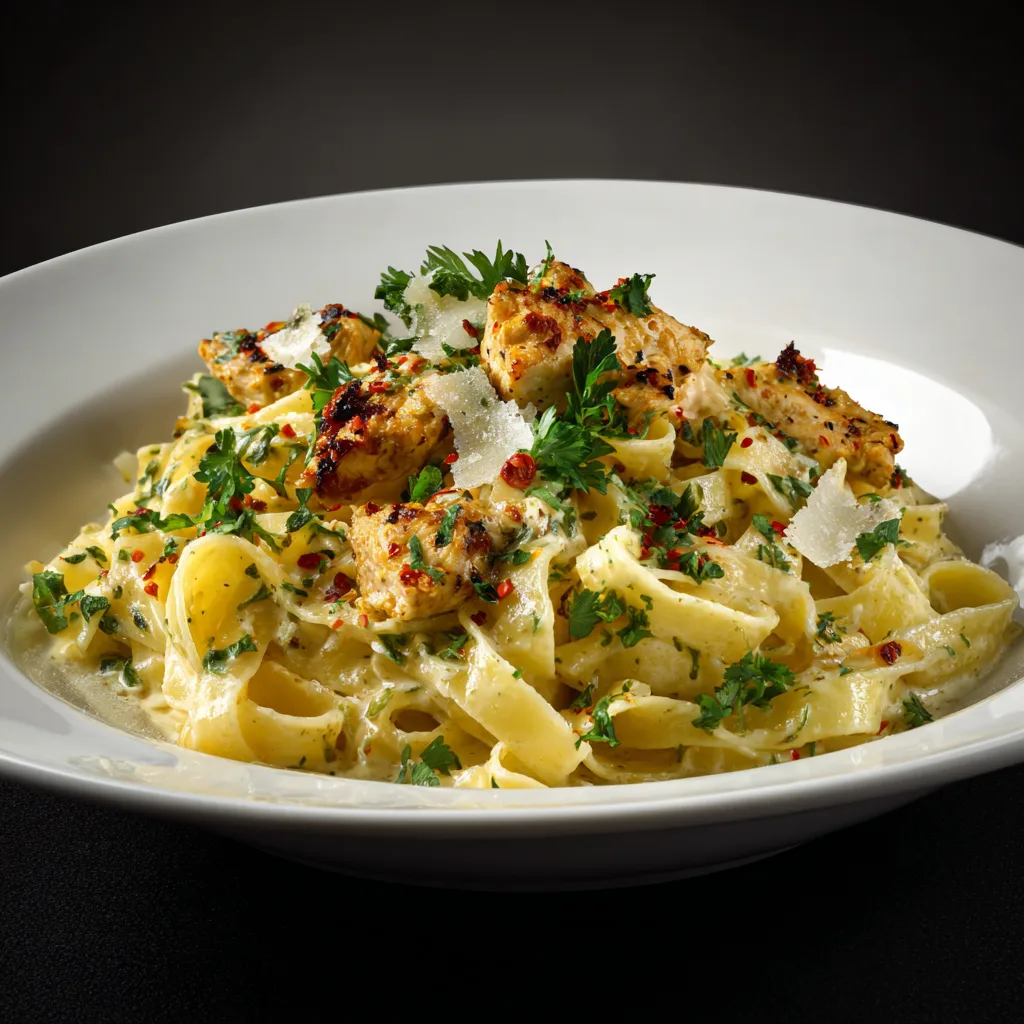 Spicy Truffle Chili Chicken Pasta Recipe - Recipe Image