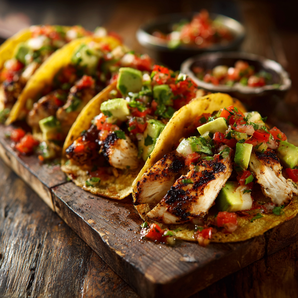 Chili Lime Grilled Chicken Tacos Recipe - Recipe Image