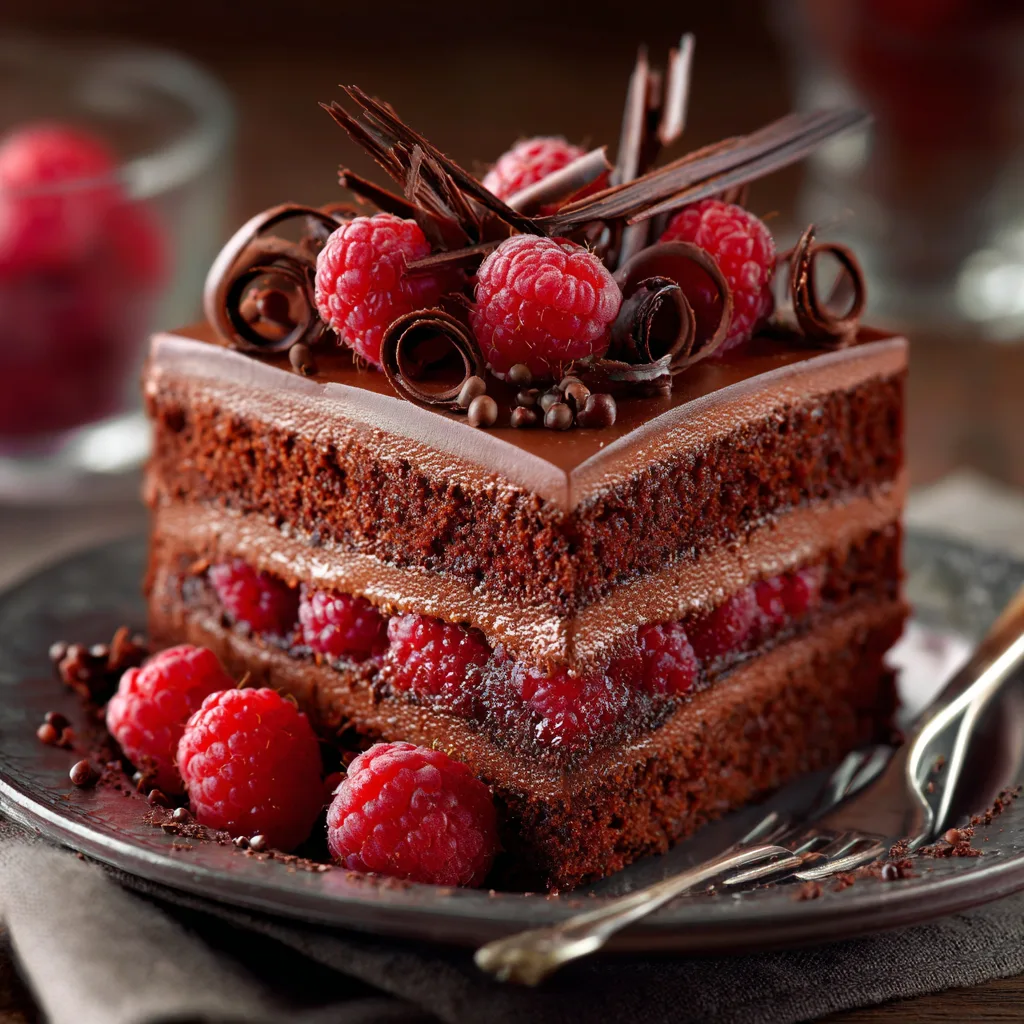 Chocolate Raspberry Velvet Cake Recipe - Recipe Image