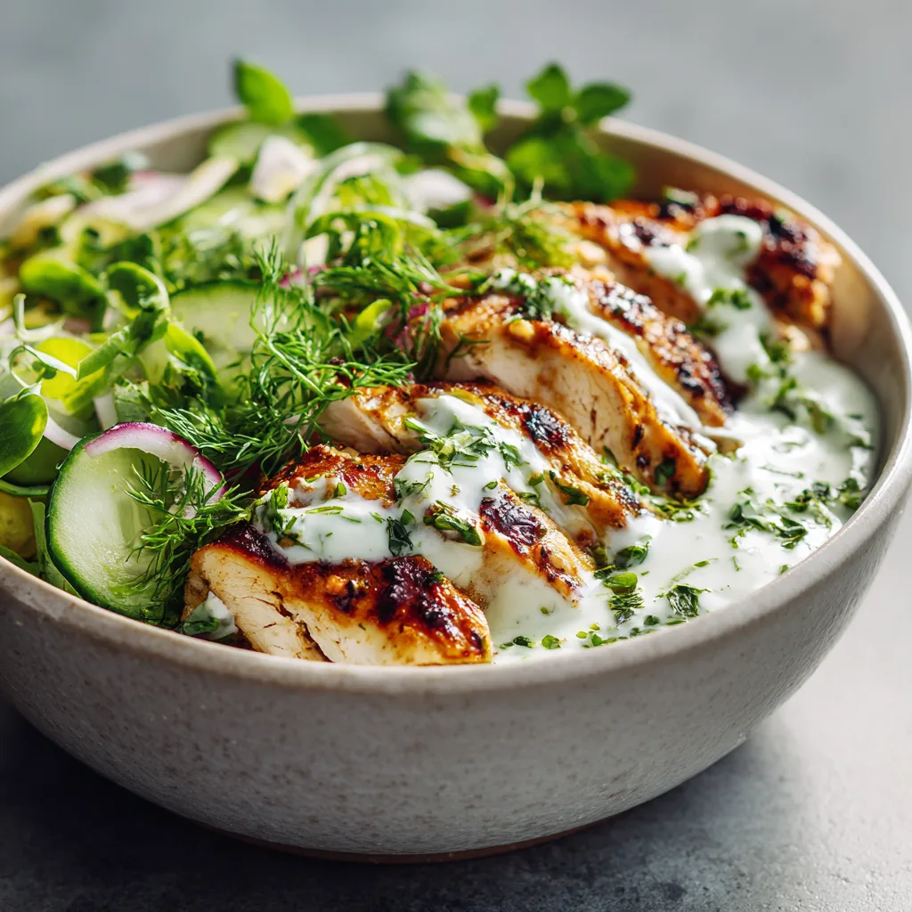 Greek Yogurt Marinated Chicken Bowl Recipe - Recipe Image