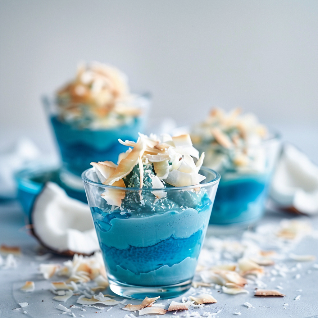 Blue Spirulina Coconut Cups: Ocean Freshness Recipe - Recipe Image