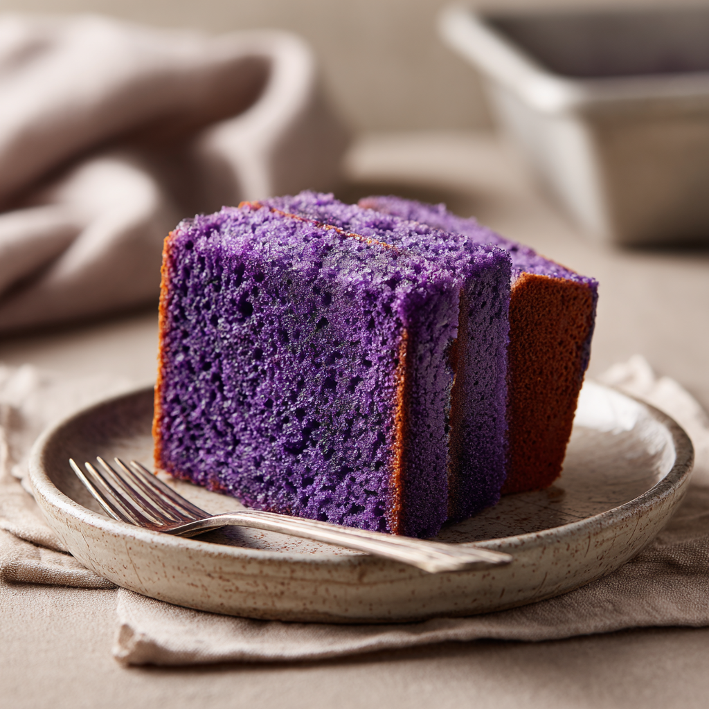 Buttery Ube Pound Cake that Melts in Your Mouth Recipe - Recipe Image