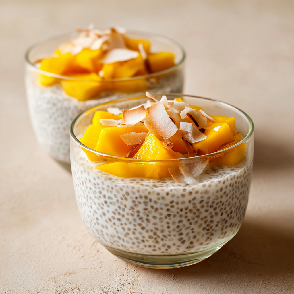 Mango Coconut Chia Pudding Recipe - Recipe Image