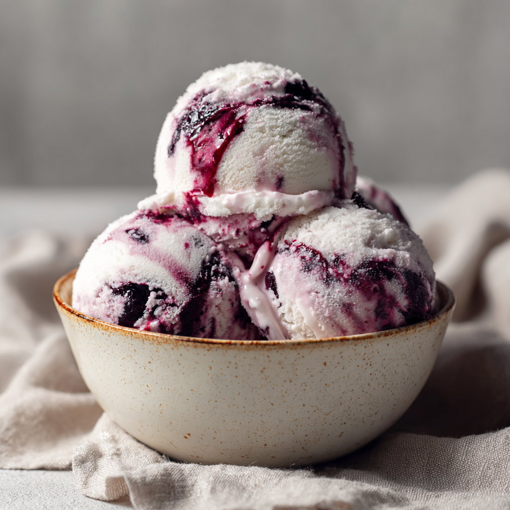 Vegan Blueberry Coconut Ice Cream (No-Churn) Recipe