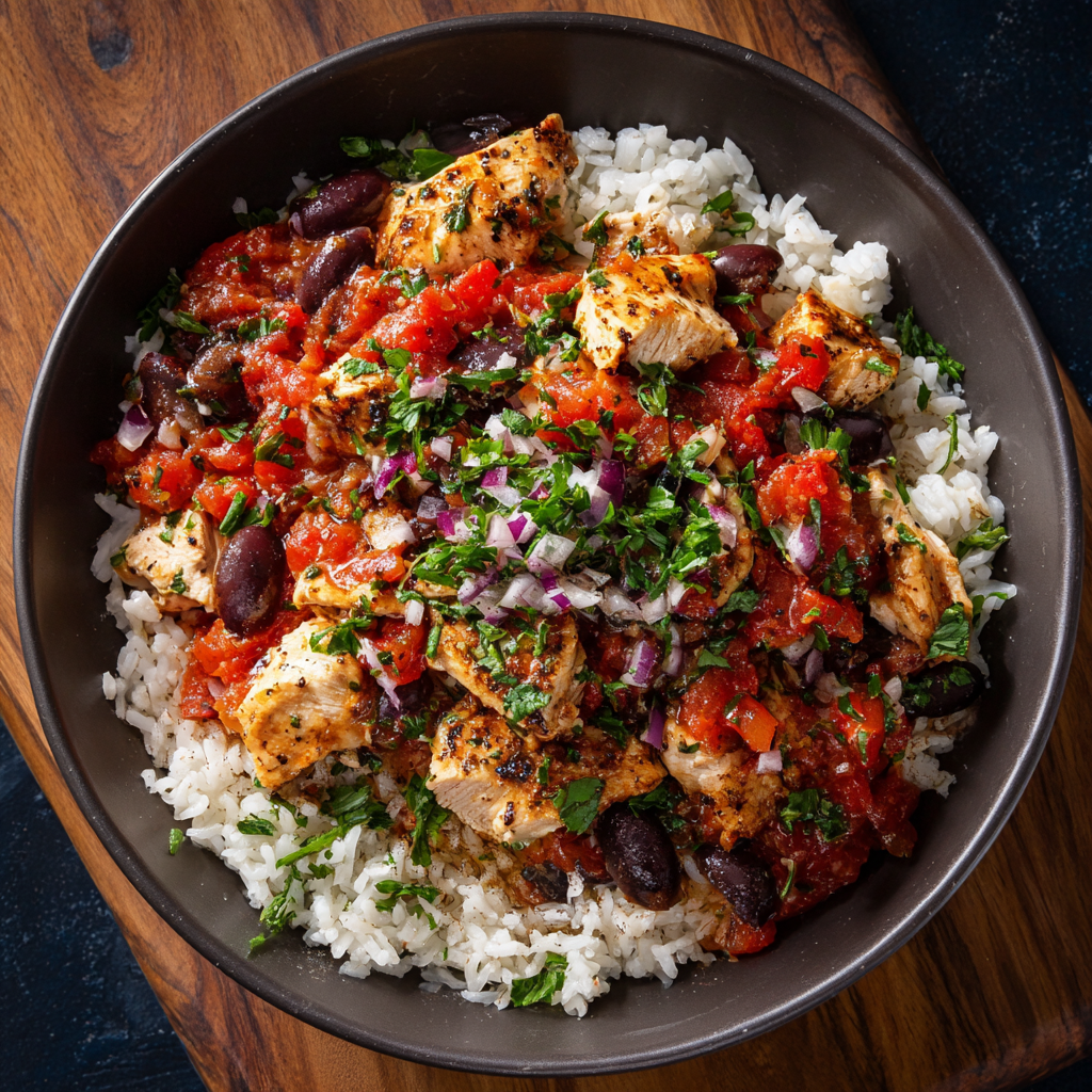 Mediterranean Chicken & Rice Bowl Recipe