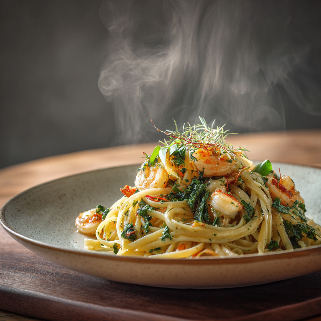 Creamy Garlic Butter Shrimp Pasta Recipe
