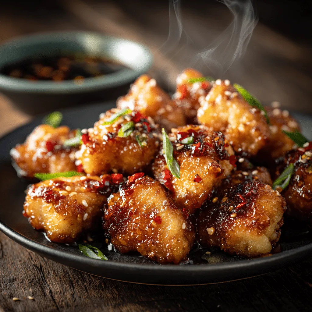 Spicy Honey Garlic Chicken Bites Recipe