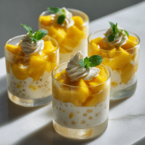 Mango Sago Coconut Cups Recipe